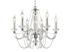 NEWPORT 12700 12706/C , Люстра, Nickel Clear glass D56*H42 cm E14 6*40W