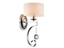 NEWPORT 31300 31301/A , Бра, Nickel Clear glass Shade beige L20.5*H43.5*Sp26 cm E14 1*40W