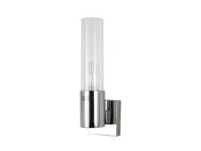 NEWPORT 7270 7271/A nickel new , Бра, Nickel Clear glass shade L8*H26.2*Sp9.5 cm E14 1*40W
