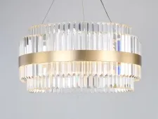 NEWPORT 10240 10242/60 , Люстра, Brass Clear crystal D60*H30 cm G4 28*5W