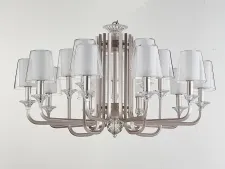 NEWPORT 4600 4610+5/C , Люстра, Silver perla Glass clear/matt white D102*H60 cm E14 15*40W