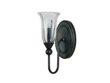 NEWPORT 3710 3711/A black+gold , Бра, Black+gold Clear glass W11,7*H26,5*Sp16,5 cm E14 1*40W