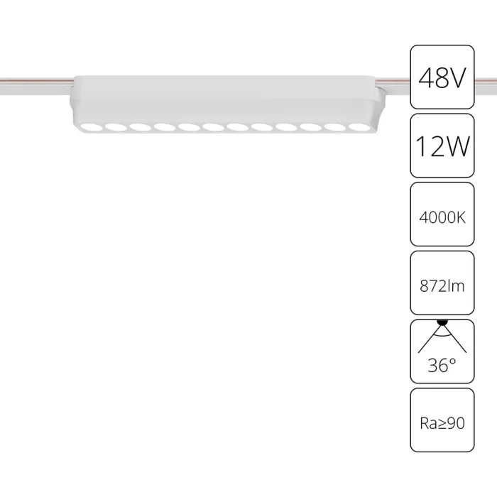 Магнитный трековый светильник Arte Lamp RAPID A6154PL-1WH | Дом Декора