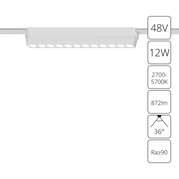 Магнитный трековый светильник Arte Lamp RAPID SMART A2954PL-1WH | Дом Декора