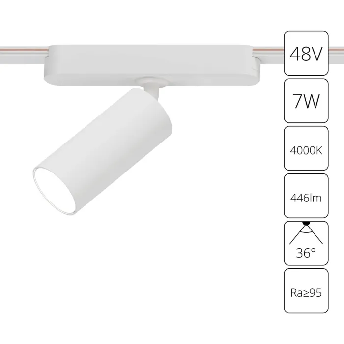 Магнитный трековый светильник Arte Lamp RAPID A6156PL-1WH | Дом Декора