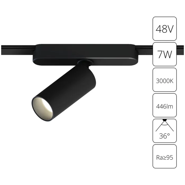 Магнитный трековый светильник Arte Lamp RAPID A1156PL-1BK | Дом Декора