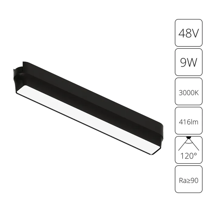 Магнитный трековый светильник Arte Lamp RAPID A1153PL-1BK | Дом Декора